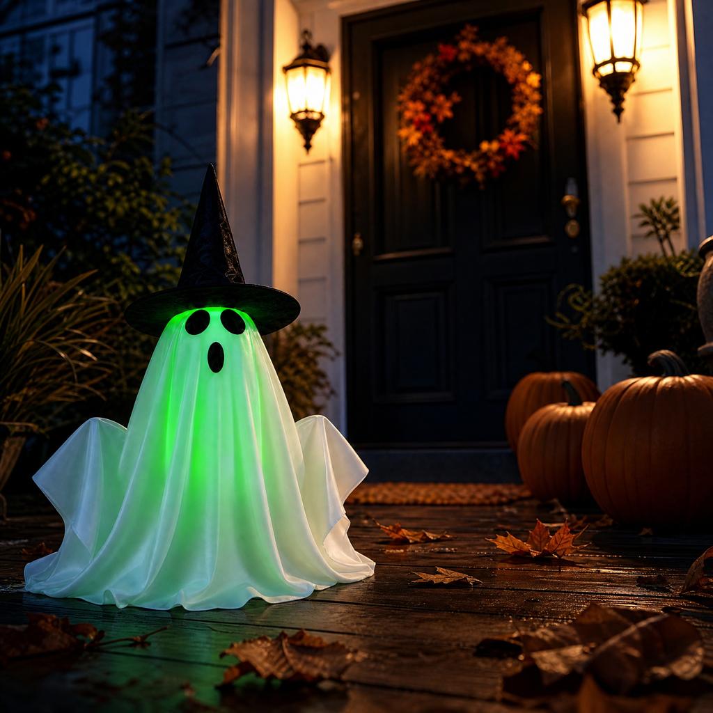 Motorisierte Kleine Halloween-Dekoration - Hebe-Hänge-Requisite mit Kürbislicht für Party