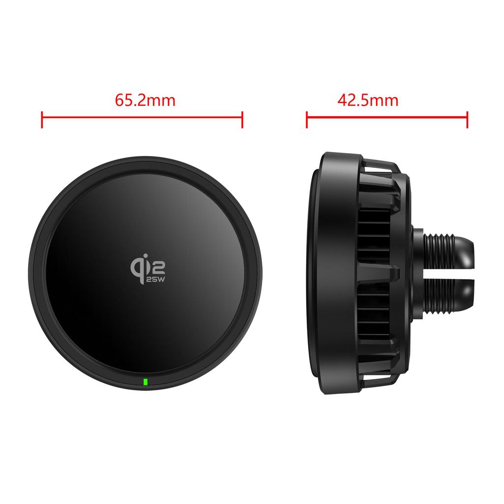 25W QI2.2 Magnetisches Auto-Funkladegerät & Handyhalter mit Kühlung, Magsafe-kompatibel