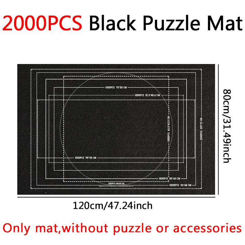 Puzzle Storage Mat Felt Storage Blanket Grey Black Various Size for 1500/2000/3000pcs Puzzles Parent-child Interaction Props ZYF