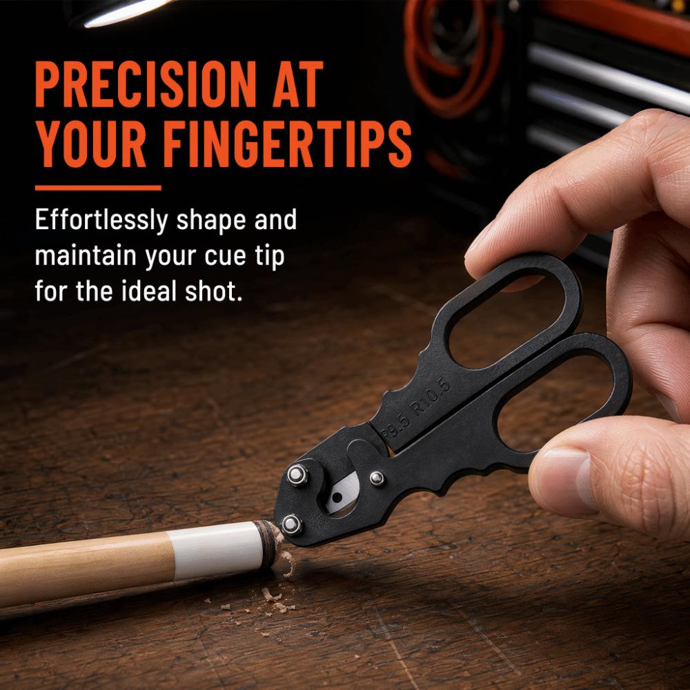 Ergonomic Billiards Cue Tip Cutter Precision Cutting Billiards Tip Trimmer Cue Tip Repair