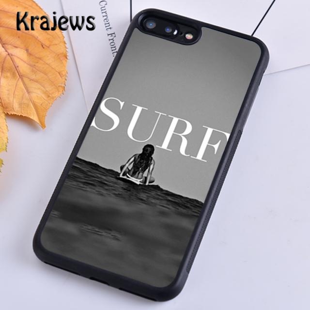 Krajews HAWAII BEACH SURF GIRL SURFING ART Phone Case Cover For iPhone 17 Air 16 15 14 Plus 11 12 13 Pro Max Coque Fundas