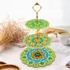 Diamond Painting Round Serving Tray 3-Tiered Dessert Candy Display Tower Tiered Serving Trays for Pastry Dessert Candy Fruit Tea