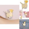 Creative Cartoon Girl Brooch Featuring Cute Yellow Hair And Fluffy Legs For Fun Fashion Accessories