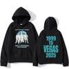 2026 Vintage Concert Style Oversized Hoodie Abstract Stage Figure & Retro Numeral Graphic Print Pullover Sweatshirt Loose Hoodie