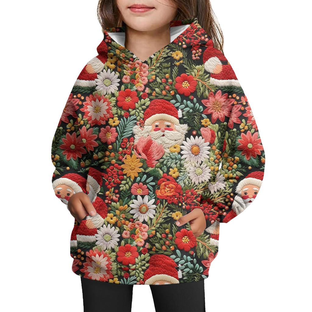 Girls' Hooded Tie-Dye Sweatshirt - Pullover Print Top