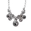 NOA [I2234] - Black Silver 'Sissi' Designer Necklace