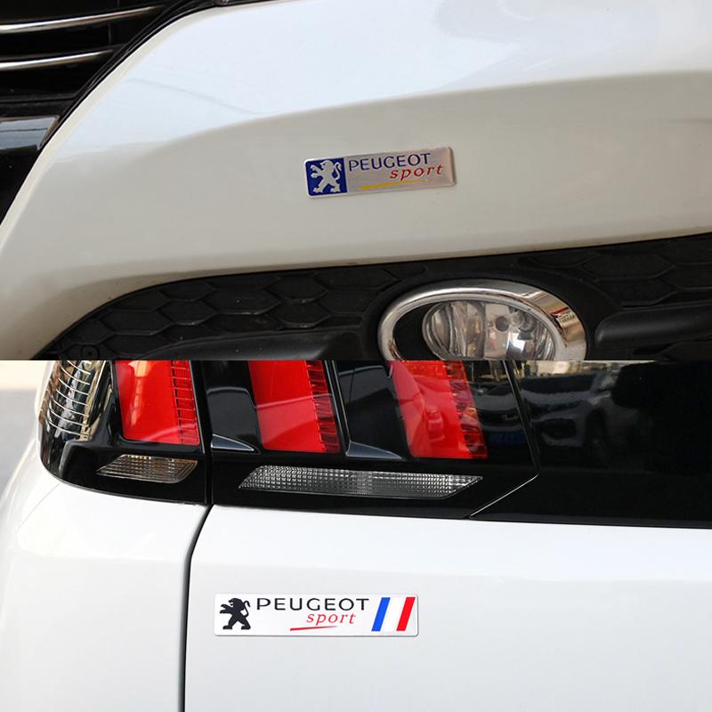 Car Styling Sticker 3D Aluminum Tail Emblem Badge Body Decal For Peugeot 206 307 308 207 3008 208 407 508 2008 5008 301 406 408