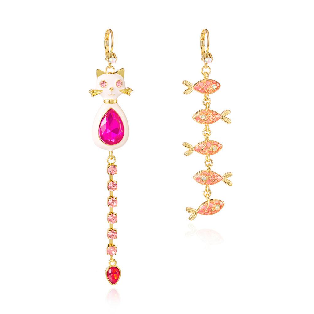 Animal Cartoon Alloy Dangle Earrings With Electroplated Finish For Fashion Enthusiasts