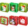Christmas Iron Box With Skylight Tin Plate Box With Cookies Mousse Cake Packaging Christmas Square Small Iron Box
