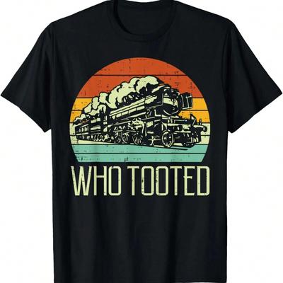 Steam Train Who Tooted Retro Locomotive Unisex S Kid  T-Shirt