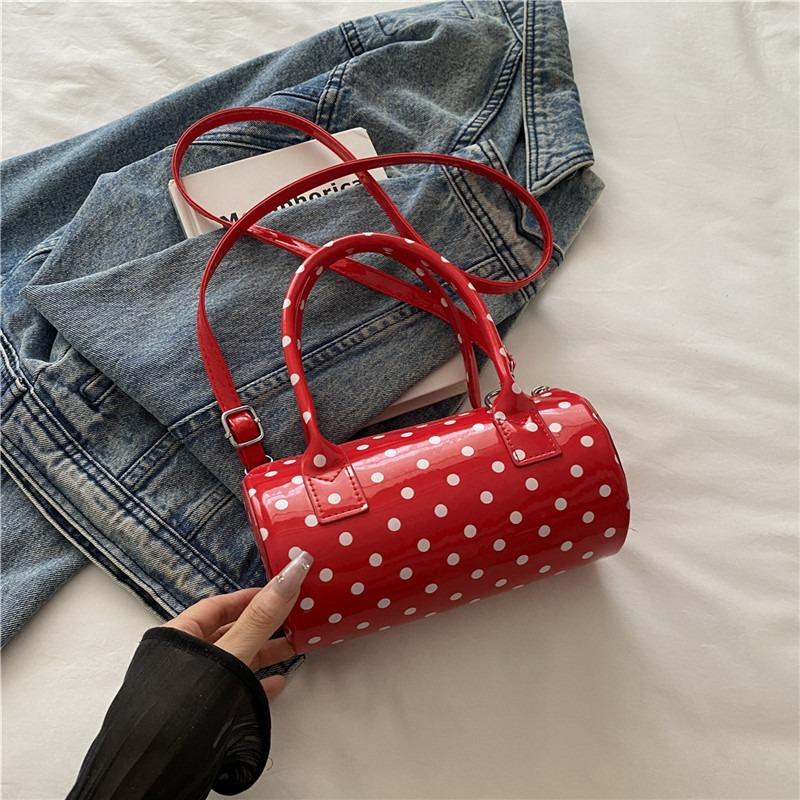 

Новая летняя сумочка маленькая сумка сумка женская премиум в горошек нишевая сумка-подушка на одно плечо сумка-мессенджер красный
