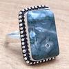 Moss Agate Gemstone Handmade Silver Jewelry  "9"