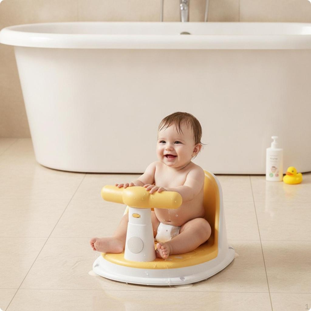 Baby Badzitje Afvoergaatjes Stoel Ergonomisch voor Baby's, Jonge Kinderen, Badkuip