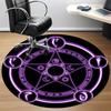 1pc Witchcraft Magic Office Round Area Rug,  Mat Suitable ForOffice, Under Office Chairs Bedroom Living Room Home Decor, Room Deco