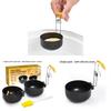 Foldable Egg Poacher Set With Non Stick Round Shape For Home Kitchen Cooking