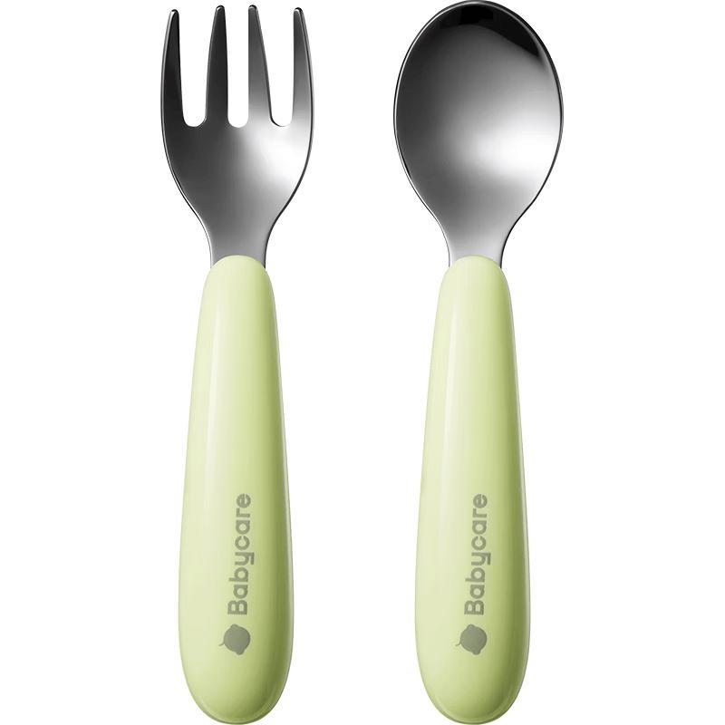 Babycare 316L Stainless Steel Kids Fork & Spoon Set