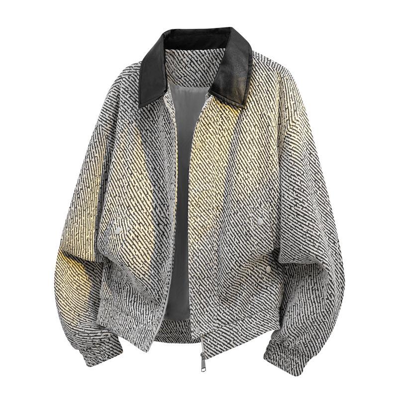 

Jacket men s lapel season new tooling couple casual loose men s coat 3XL