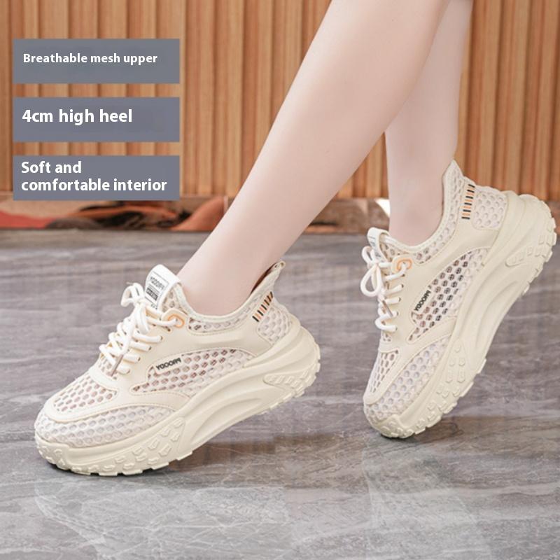 Summer Mesh Breathable Fashion Sports Running Shoes for Women Lightweight Soft Sole Shock Absorbing Casual Shoes