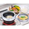 Wahei Freize Oil Splash Prevention Iron Tempura Pot 24cm with Lid Thermometer IH Compatible Gas Deep Fried Pot Tempura Oil Drainer Made in Japan Tenbo