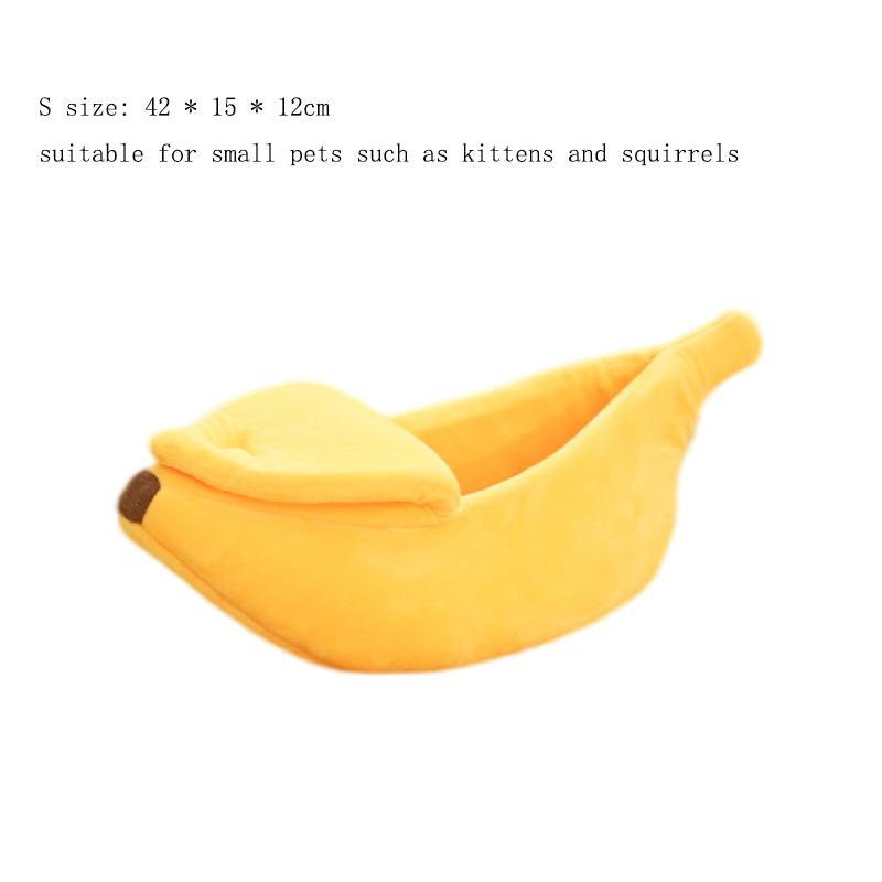 Kittens, squirrels and other small pets' banana nest for winter warmth, semi enclosed pet nest