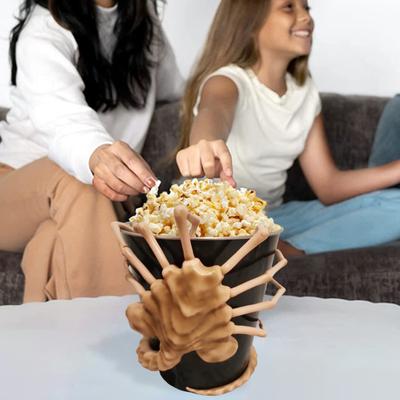 3D Facehugger Popcorn Bucket Large Capacity Portable Heavy Duty Metal Popcorn Snack