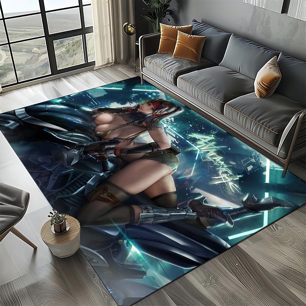 New Style Final Fantasy Games Cloud Tifa Aerith Carpet Rug for Living Room Bedroom Home Sofa,Kids Play Non-slip Floor Mat
