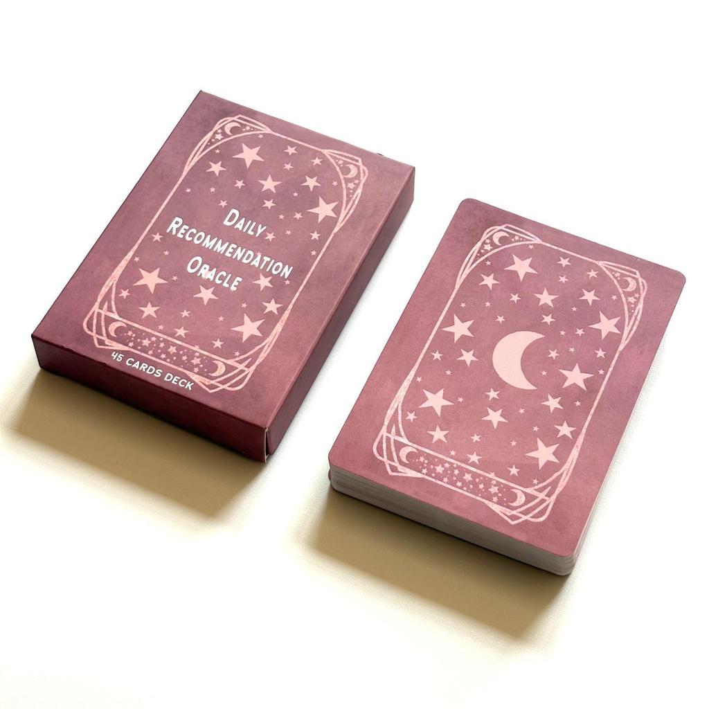 10.4*7.3cm Daily Recommendation Oracle Cards - 45 Card Celestial Affirmation Deck for Spiritual Guidance & Mindfulness
