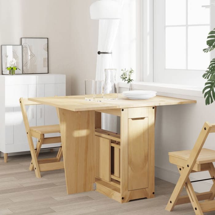 VidaXL Folding Butterfly Dining Table Corona Brown Wax Pine Wood, Kitchen Table, Restaurant Table, Dining Table 4013433