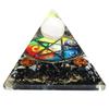 Orgonite Pyramid 70mm Midnight Pentagon