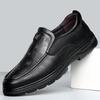 Men's Shoes Spring Shallow Mouth First Layer Cowhide Casual Shoes Men's Foot Cover Soft Leather Soft Sole Loafers Men's One-pedal Shoes