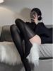 1 Paar Übergrößen Damen Schwarze Glänzende Over-the-Knee Socken | Sexy & Glänzende Oberschenkelhohe Socken für Lässige Partys