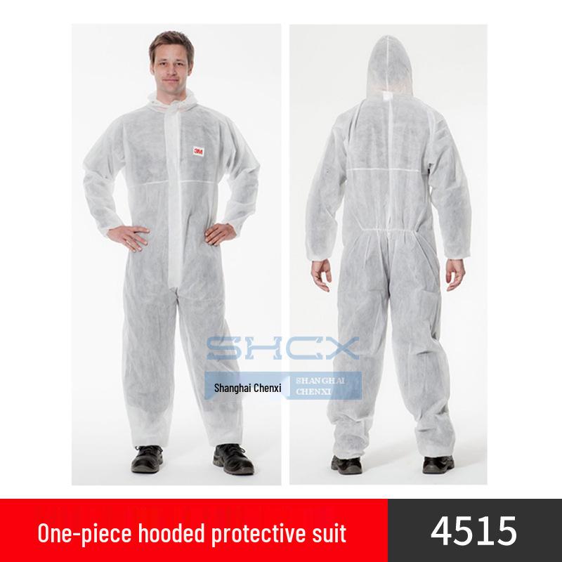 3M Protective Suit 4510/4515: Breathable, Dustproof, Chemical-Resistant Suit for Paint Spraying.
