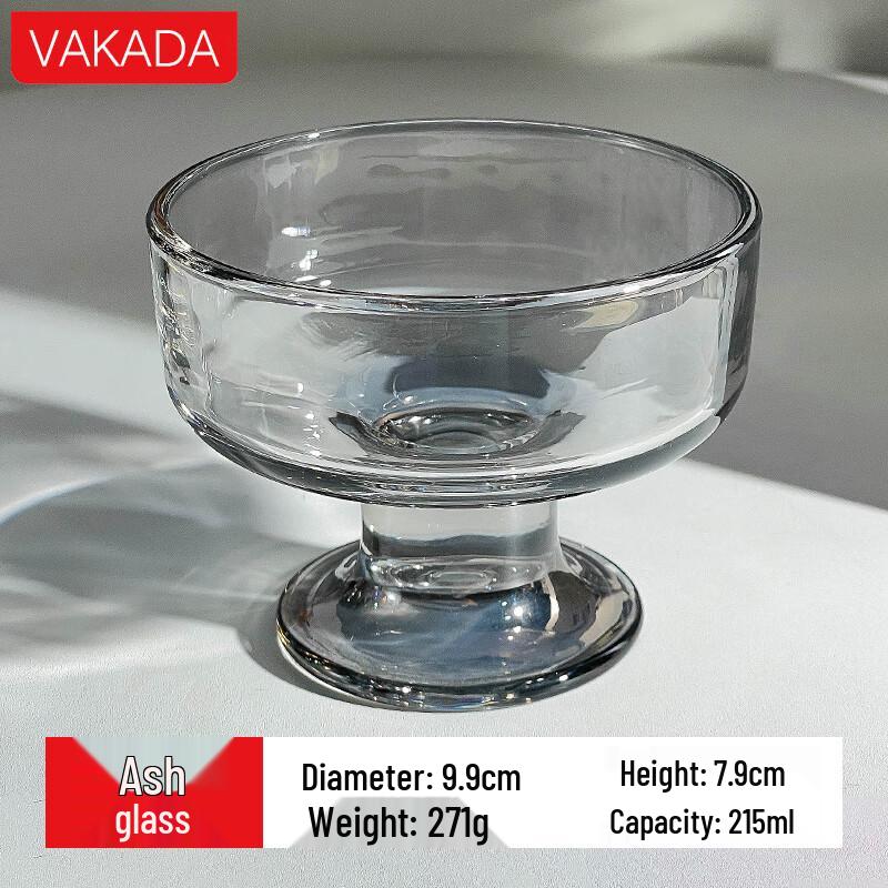 VAKADA Ins Style Glass Pedestal Dessert Bowl