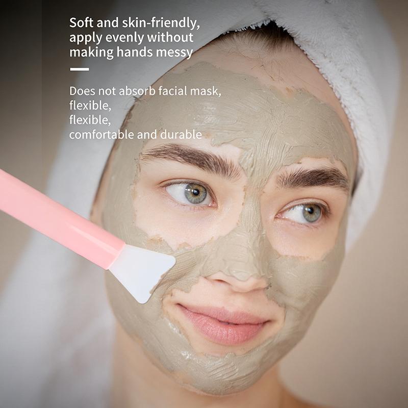 Double-Ended Silicone Mask Brush Mixing Stick Mask Scraper Soft-Tipped Spa Tool Makeup Brush