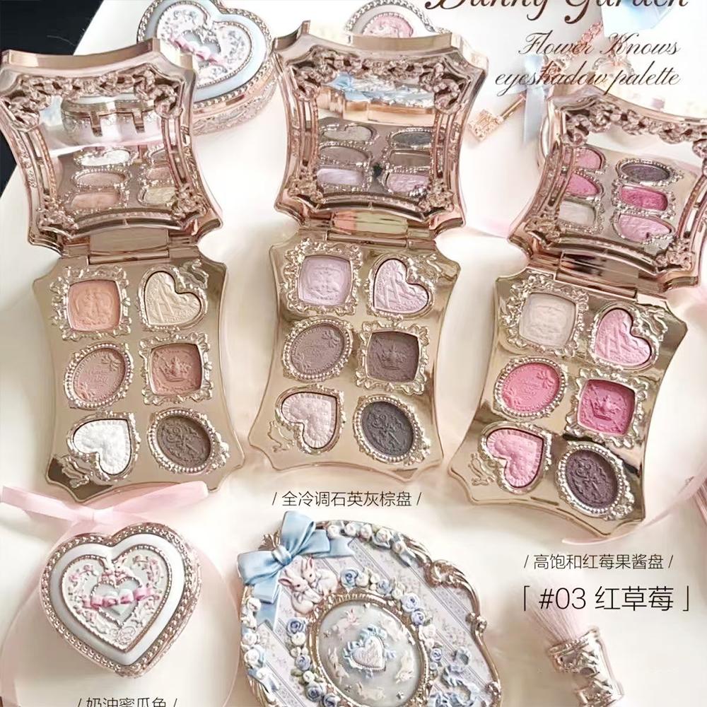 Flower Knows Bonny Garden New Series Eyeshadow Palette 6 Colors Matte and Shimmer 01 White Rabbit No. 2