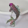 Brosche für Damen, Fischform, Strass-Dekor, rutschfest, verschleißfest, für Anzug, Mantel, Kragen, Hut, Schal, Dekoration, Kleidungsnadel, Abschlussball, Party, Kleidungsstück, Schmuck