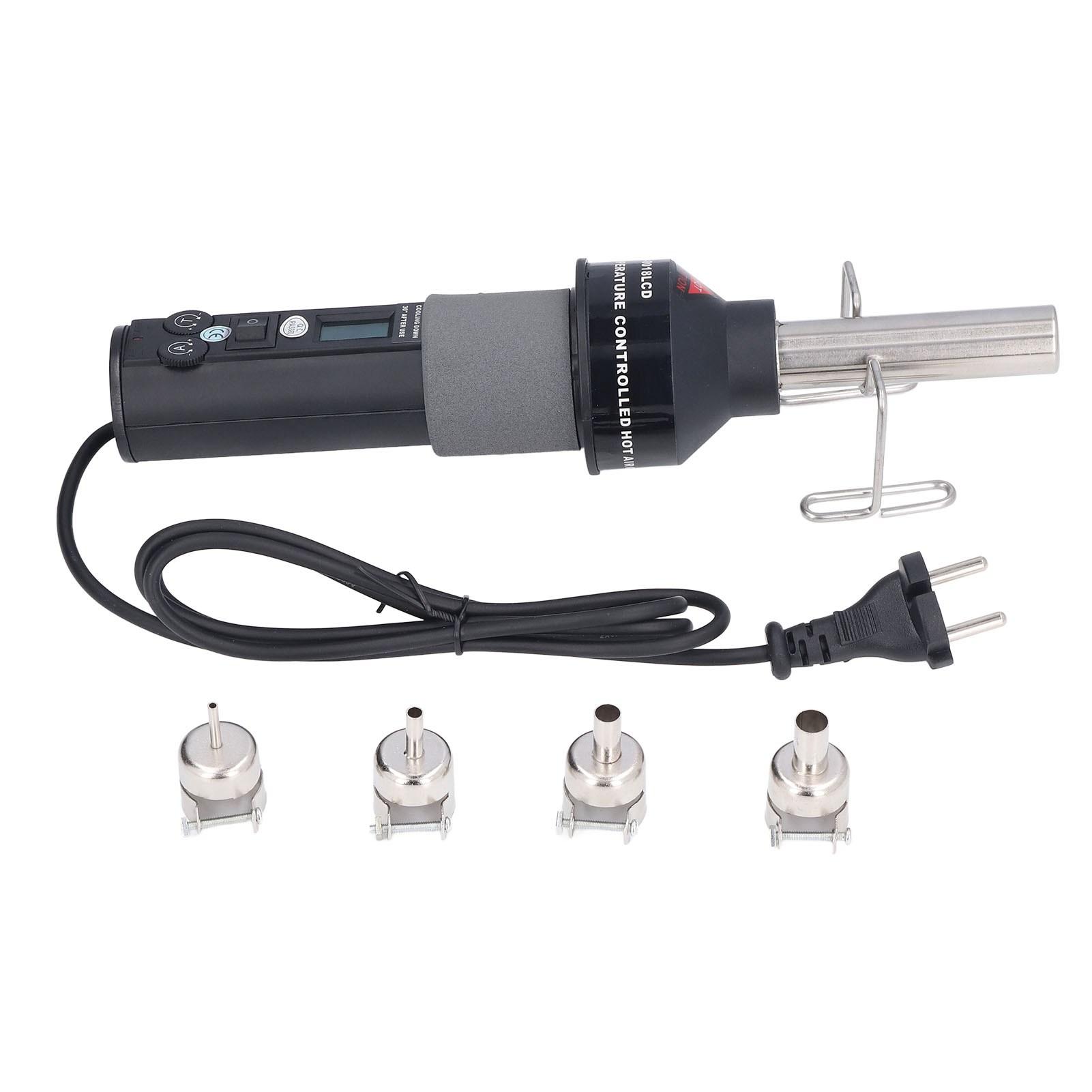 

6 шт. термофен ЖК-цифровой дисплей регулируемый портативный нагревательный инструмент набор набор для пайки вилка США