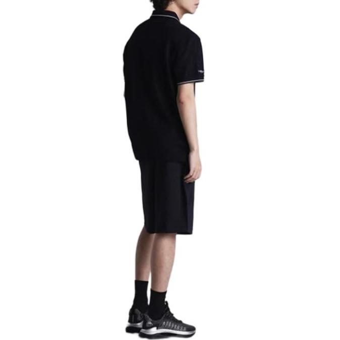 Kappa Logo Embroidered Short Sleeve T-Shirt Polo Men Tops Black K0E32PD01-990