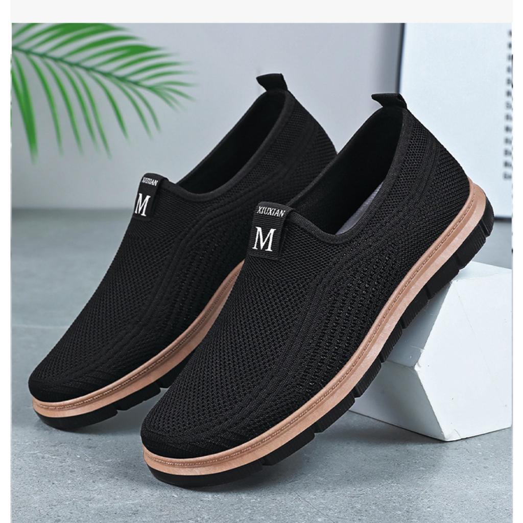 Men's Shoes Summer Breathable New One Foot Cloth Shoes Fly Woven Odorless Feet Versatile Casual Shoes