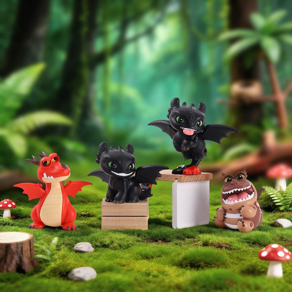 Anime Toothless Series  Desktop Ornament Different Postures Model Toy For Kidss Collectible Periphery  Surprise Gifts