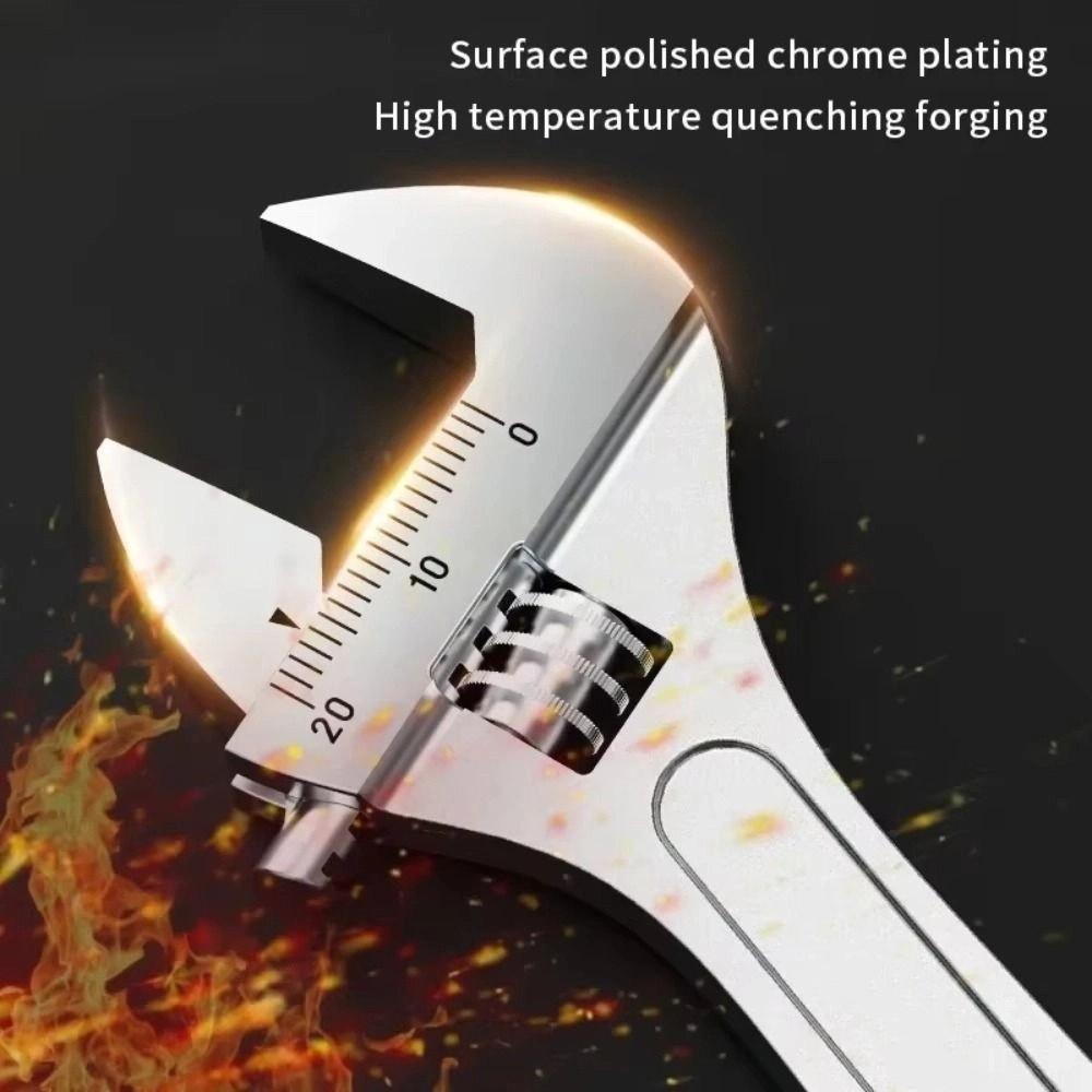 Large Opening Movable Spanners Short Handle Universal Wrench Industrial Grade Shifter  Bathroom