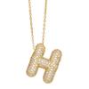 Alphabet 26 Letters Necklace Gold Color Women Sweater Chain Simple A-Z Letter Clavicle Chain  Daily