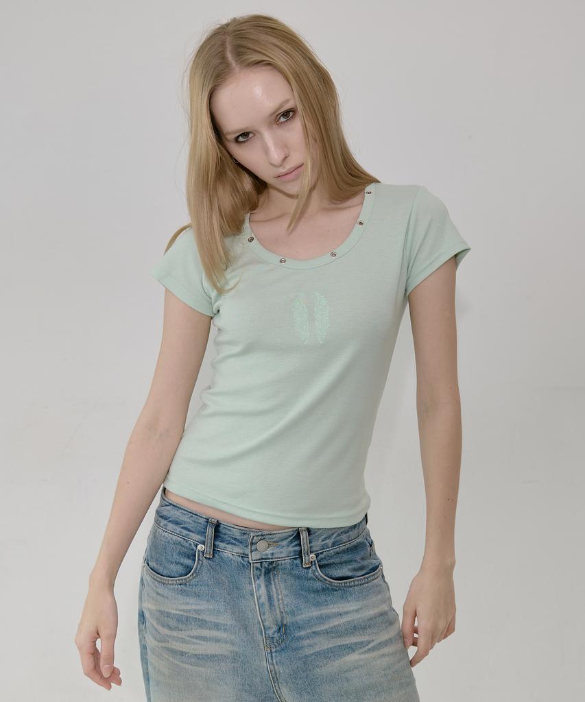 Lekim Lwe Eyelet T-Shirt (Mint)