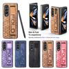 Etui skórzane z antypoślizgową opaską na nadgarstek do Samsung Galaxy Z Fold4 5g Fold 4 Fold3 Fold 3 Ochronne etui na upadek