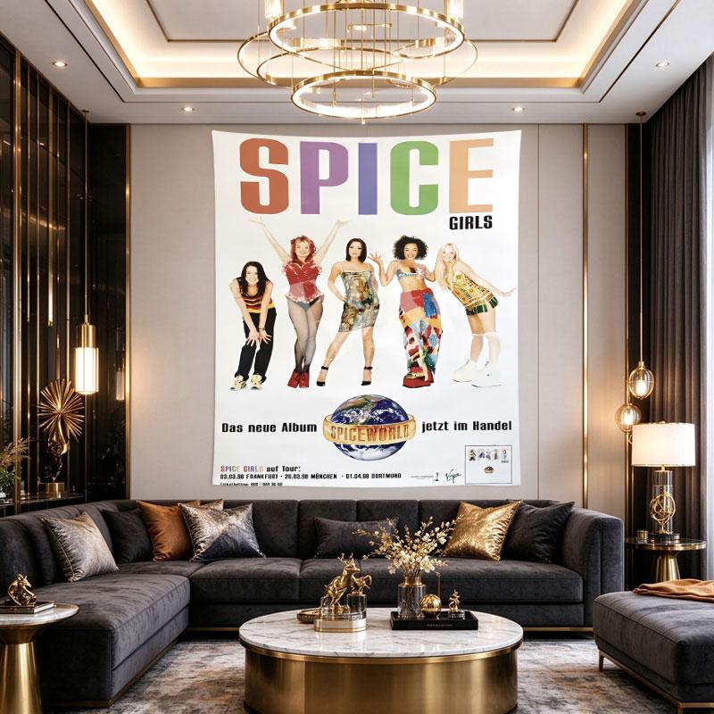 Spice Girls Spiceworld 1998 German Tour Promotional Album Poster