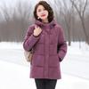 Padded Jacket Winter Down Mother Fashion Plus Size Loose Thick Hooded Padded Jacket