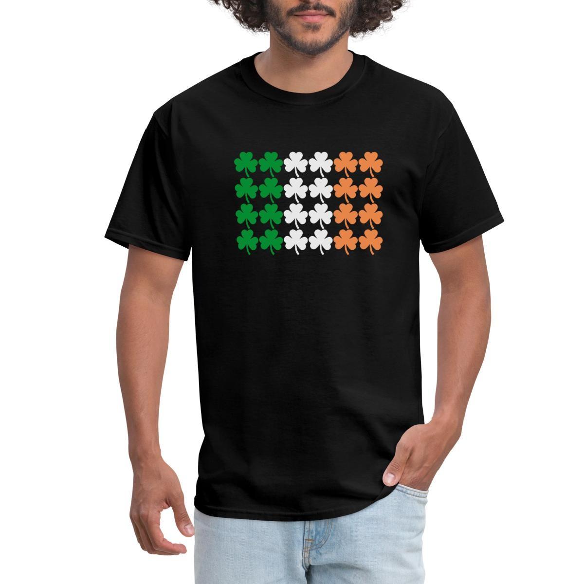 Ireland Shamrock Flag | St Patricks Day Heritage Men s T-Shirt XXL