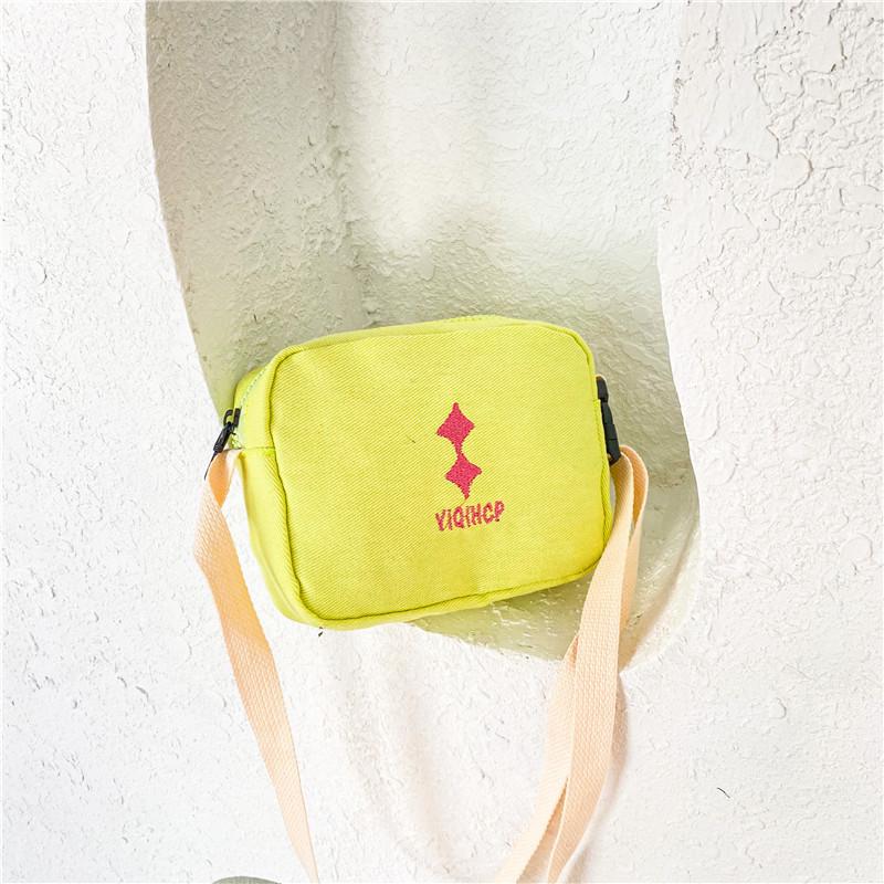 Trendy Summer Kids Canvas Crossbody Bag Stylish Alphabet Design For Boys And Girls