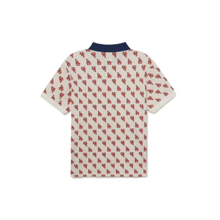 New MLB Los Angeles Dodgers Polo Shirt Unisex White 3LPQM0133-07CRS