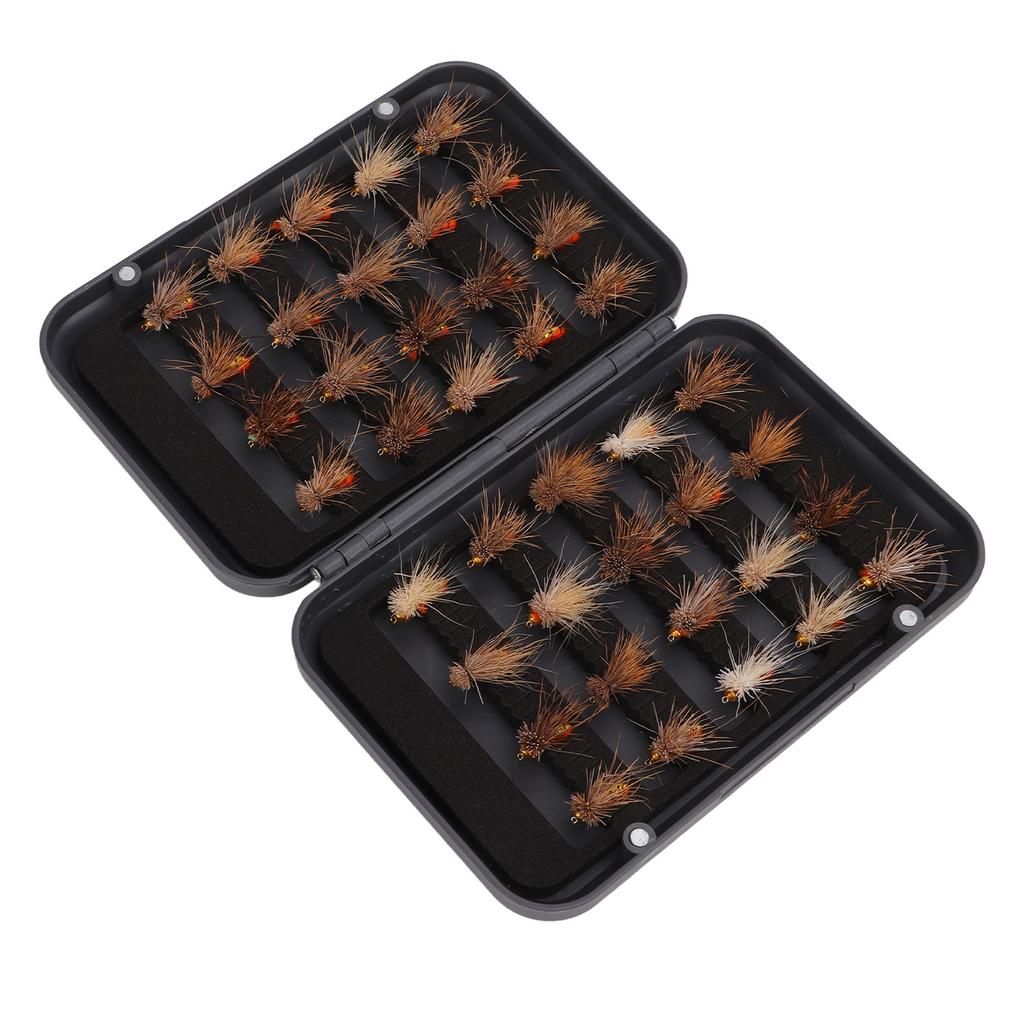 40Pcs Fly Fishing Bait Stainless Steel Fly Fishing Lures Kit with Storage Box Fish Accessories